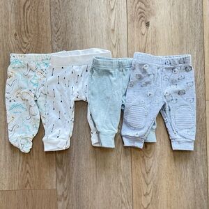 Set of 4 Baby Pants with Fun Patterns